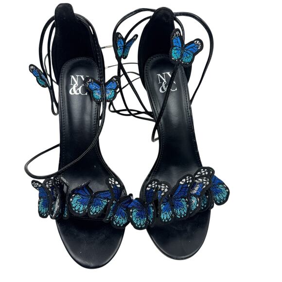 New York & Co Butterfly Lace Up Heels - Picture 4 of 9